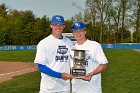 Baseball vs Babson  Wheaton College Baseball players celebrate their victory over Babson to win the NEWMAC Championship for the third year in a row. - (Photo by Keith Nordstrom) : Wheaton, baseball, NEWMAC